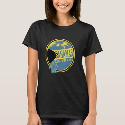 Caribbean Bahamas Eleuthera Vintage Vacation Tropi Tシャツ (正面)