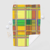 Caribbean Colorful Fabric Madras Tartan ゴルフタオル (インサイチュ)