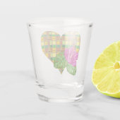 Caribbean Colorful Fabric Madras Tartan ショットグラス (裏面)
