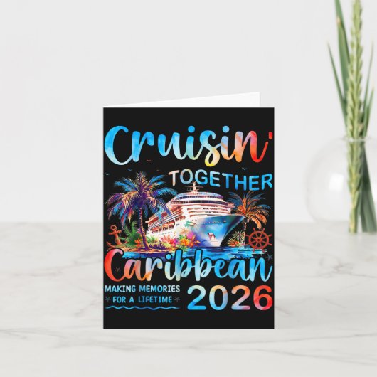 Caribbean Cruise 2026 Family Vacation Cruisin’ Tog カード (正面)