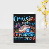 Caribbean Cruise 2026 Family Vacation Cruisin’ Tog カード (黄色い花)