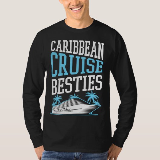 Caribbean Cruise Besties Matching Cruise Ship Vaca Tシャツ (正面)