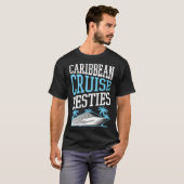 Caribbean Cruise Besties Matching Cruise Ship Vaca Tシャツ (正面フル)