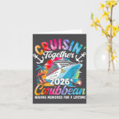 Caribbean Cruise Family Vacation 2026 Cruisin’ Tog カード (黄色い花)