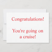 Caribbean Dream cruise 招待状 (裏面)