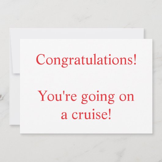 Caribbean Dream cruise 招待状 (裏面)