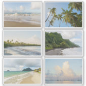 Caribbean Dreams Tropical Beach Photo Stickers シール (正面)