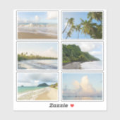 Caribbean Dreams Tropical Beach Photo Stickers シール (シート)