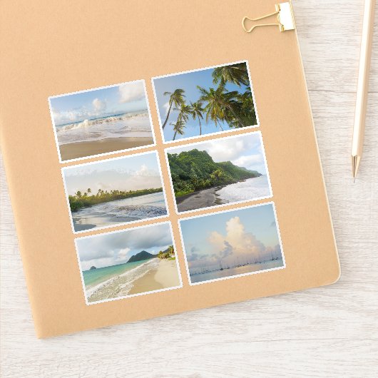 Caribbean Dreams Tropical Beach Photo Stickers シール (ノートブック)