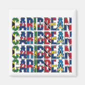 Caribbean Flags マグネット (正面)
