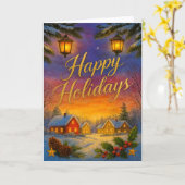 'Caribbean Holidays' Folded Greeting Card カード (黄色い花)