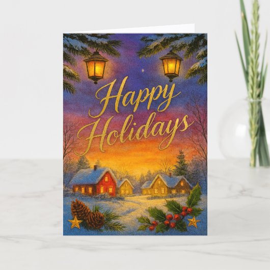 'Caribbean Holidays' Folded Greeting Card カード (正面)