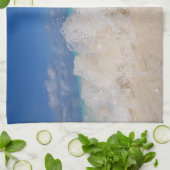 Caribbean Island Wave Love 2 キッチンタオル (折り畳み)