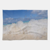 Caribbean Island Wave Love 2 キッチンタオル (横)