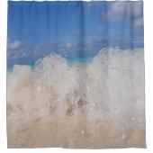 Caribbean Island Wave Love 2 シャワーカーテン (正面)