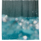 Caribbean Pool Bokeh Glam 1 シャワーカーテン (正面)