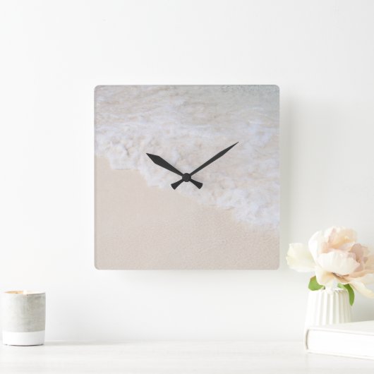 Caribbean Sea Foam Dream 7 スクエア壁時計 (ホーム)