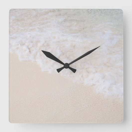 Caribbean Sea Foam Dream 7 スクエア壁時計 (正面)