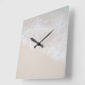 Caribbean Sea Foam Dream 7 スクエア壁時計 (傾斜)