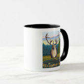 Caribou in the Wild – 西イエローストーンMT マグカップ (正面右)