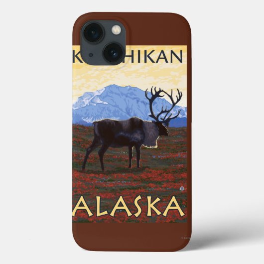 Caribou Scene – アラスカ、ケチカン Case-Mate iPhoneケース (裏面)