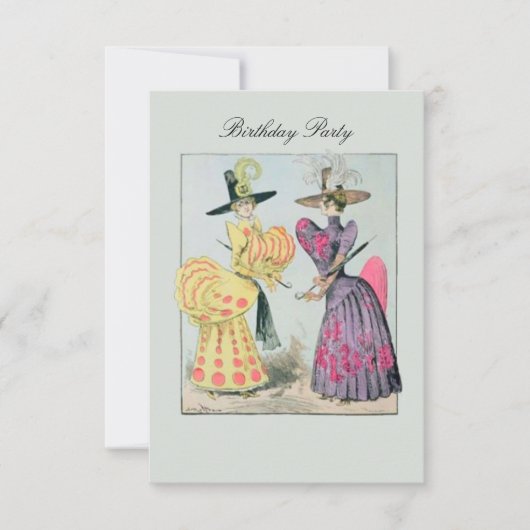 Caricatureファッション~招待状/ RSVP 招待状 (正面)