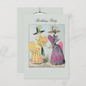 Caricatureファッション~招待状/ RSVP 招待状 (正面/裏面)