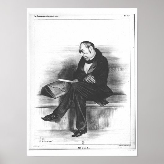 Caricature of Francois Guizot , 'La ポスター (正面)
