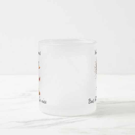 Caricature of HR, Meme, Office humor mug. フロストグラスマグカップ (中央)