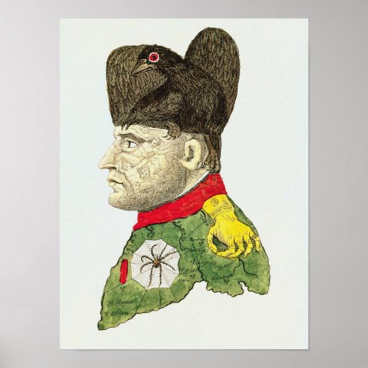 Caricature of Napoleon Bonaparte ポスター (正面)