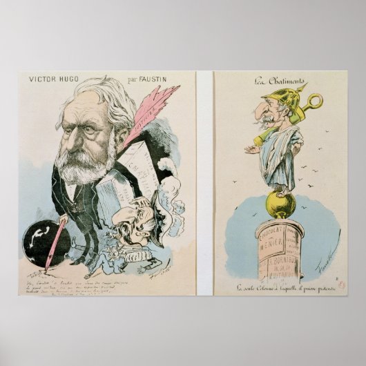 Caricatures of Victor Hugo and Napoleon III ポスター (正面)