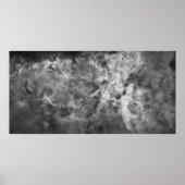 Carina Nebula:白黒 ポスター (正面)