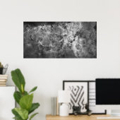 Carina Nebula:白黒 ポスター (ホームオフィス)