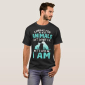 Caring For Animals Who I Am  Veterinarian Rescue Tシャツ (正面フル)
