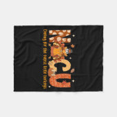 Caring For The Cutest Turkeys Nicu Nurse Thanksgiv フリースブランケット (正面(横))