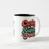 Caring Is My Superpower Nurse ツートーンマグカップ (正面右)
