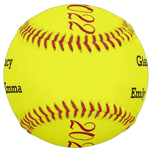 Carissa - Custom softball (needs coach name added) ソフトボール (裏面)