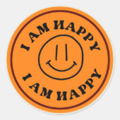 Carita Feliz Pegatina/stickers ラウンドシール (正面)