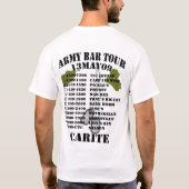 Carite軍隊のバー旅行のワイシャツ Tシャツ (裏面)