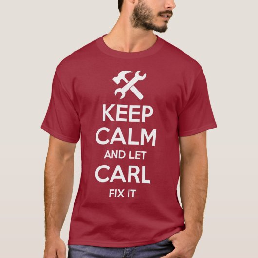 CARL修正引用文おもしろい誕生日パーソナライズされた名 Tシャツ (正面)