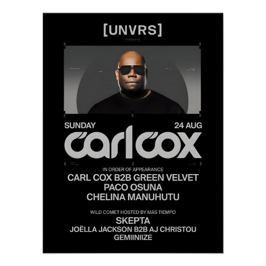 Carl Cox - Event - [UNVRS] Poster ポスター (正面)