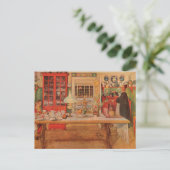 Carl Larssonのカードゲームの準備 ポストカード (スタンド正面)
