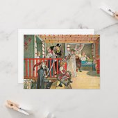 Carl Larsson -お祝いの日 カード (正面/裏面インサイチュ)