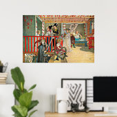 Carl Larsson -お祝いの日 ポスター (ホームオフィス)