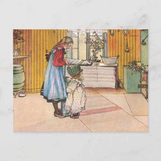 Carl Larsson – キッチン1898 ポストカード (正面)