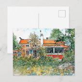 Carl Larsson:コテージはLarsson絵を描によるもの シーズンポストカード (正面/裏面)