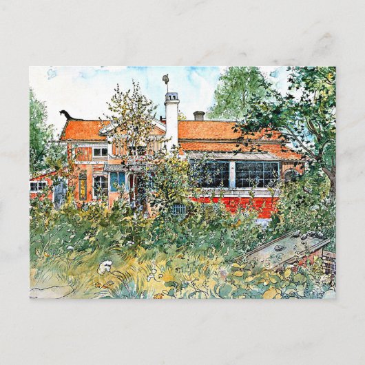 Carl Larsson:コテージはLarsson絵を描によるもの シーズンポストカード (正面)