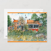 Carl Larsson:コテージはLarsson絵を描によるもの ポストカード (正面/裏面)