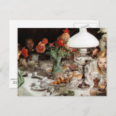 Carl Larsson – ラのまわりにンプ ポストカード (正面/裏面)