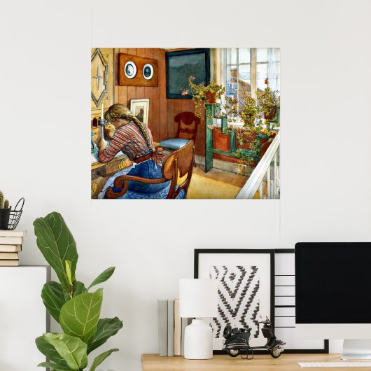 Carl Larsson – 対応 ポスター (ホームオフィス)